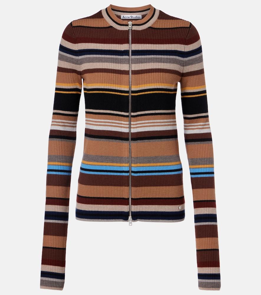 acne studios kilian striped zip