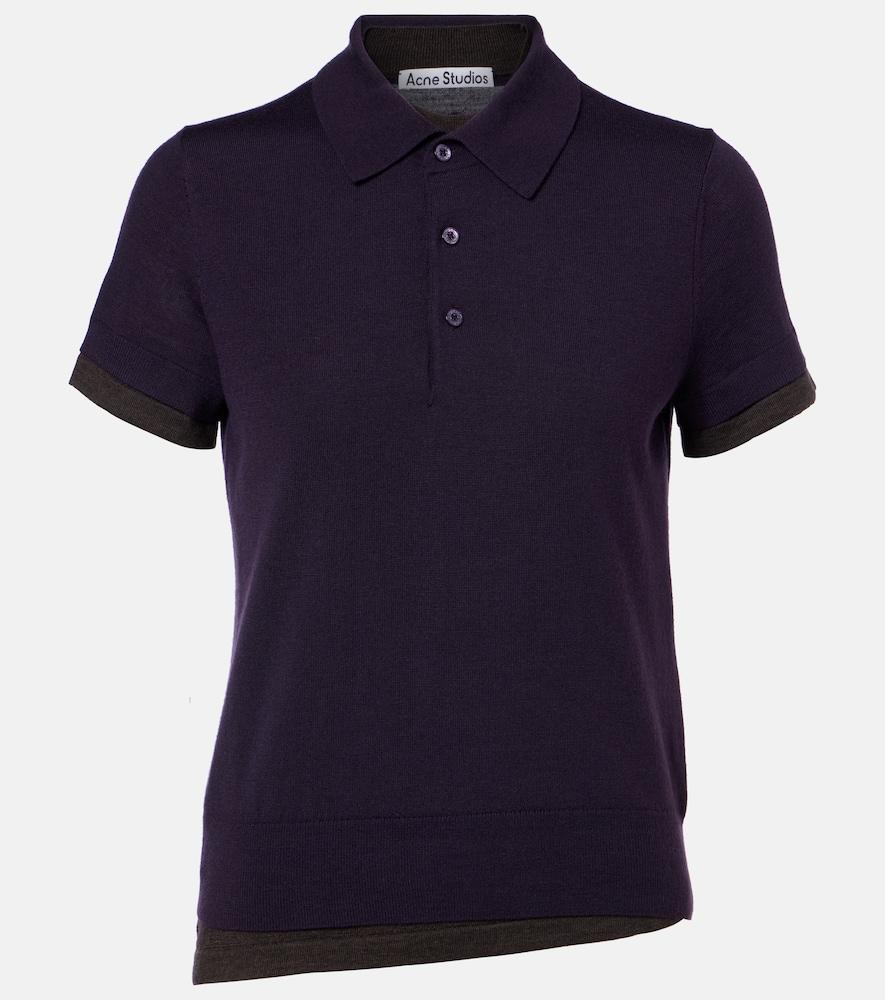 acne studios layered wool polo sweater