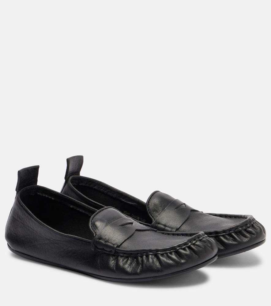 acne studios leather penny loafers