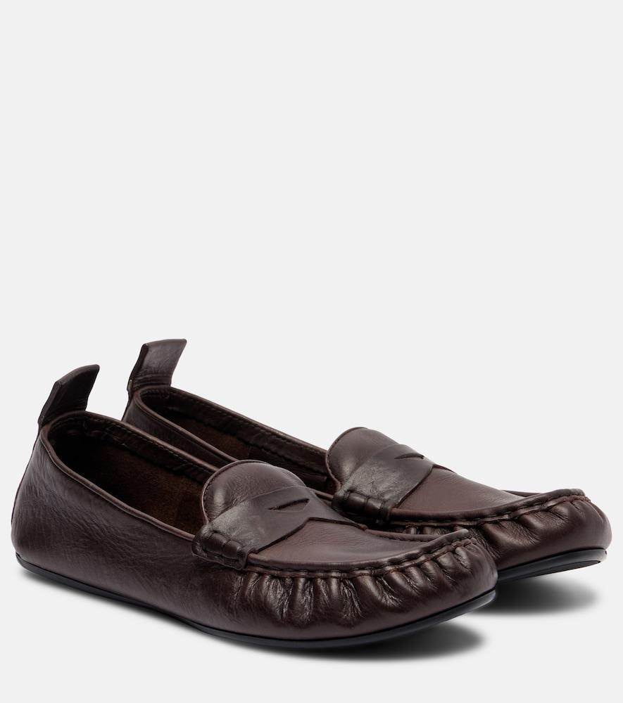 acne studios leather penny loafers