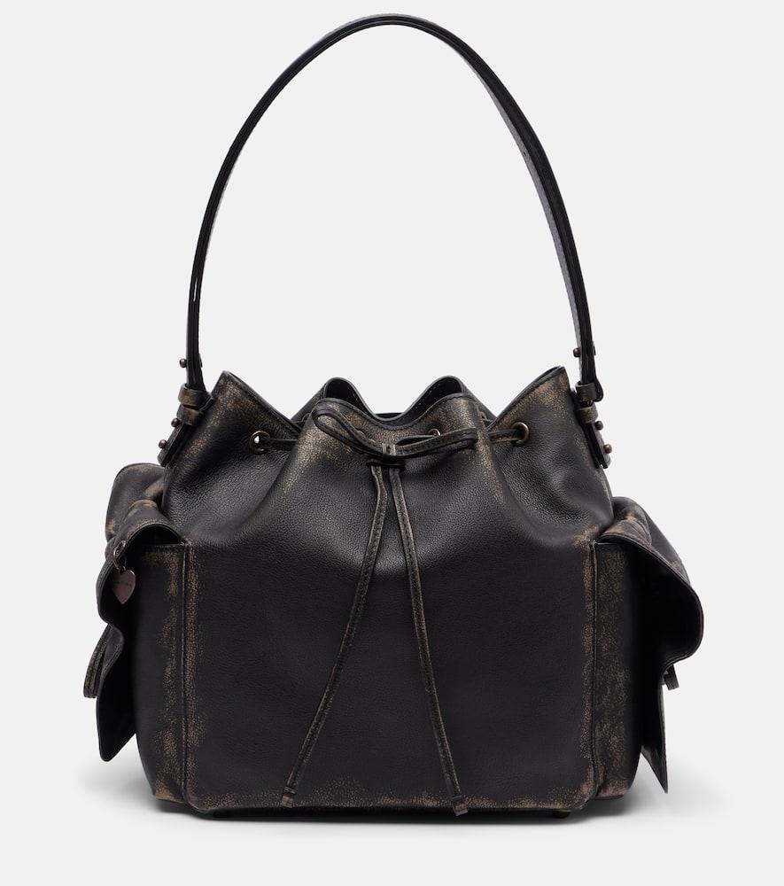 acne studios leather shoulder bag