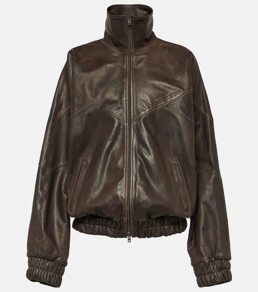 acne studios letty leather bomber jacket