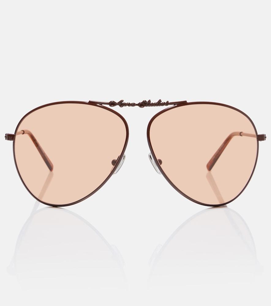 acne studios logo aviator sunglasses