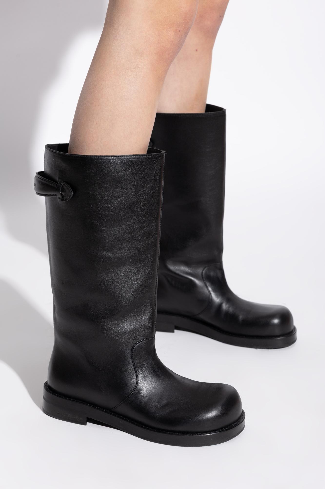 acne studios logo boots