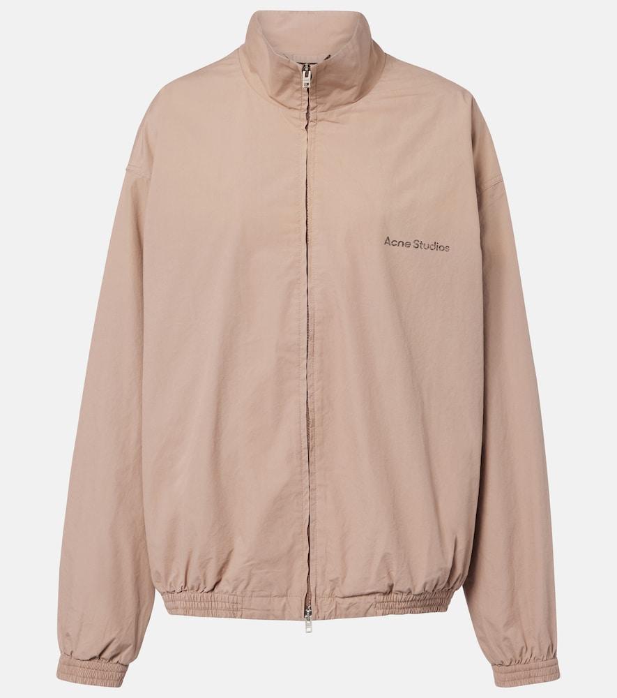 acne studios logo cotton poplin jacket