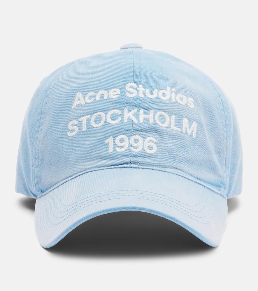 acne studios logo cotton twill baseball cap