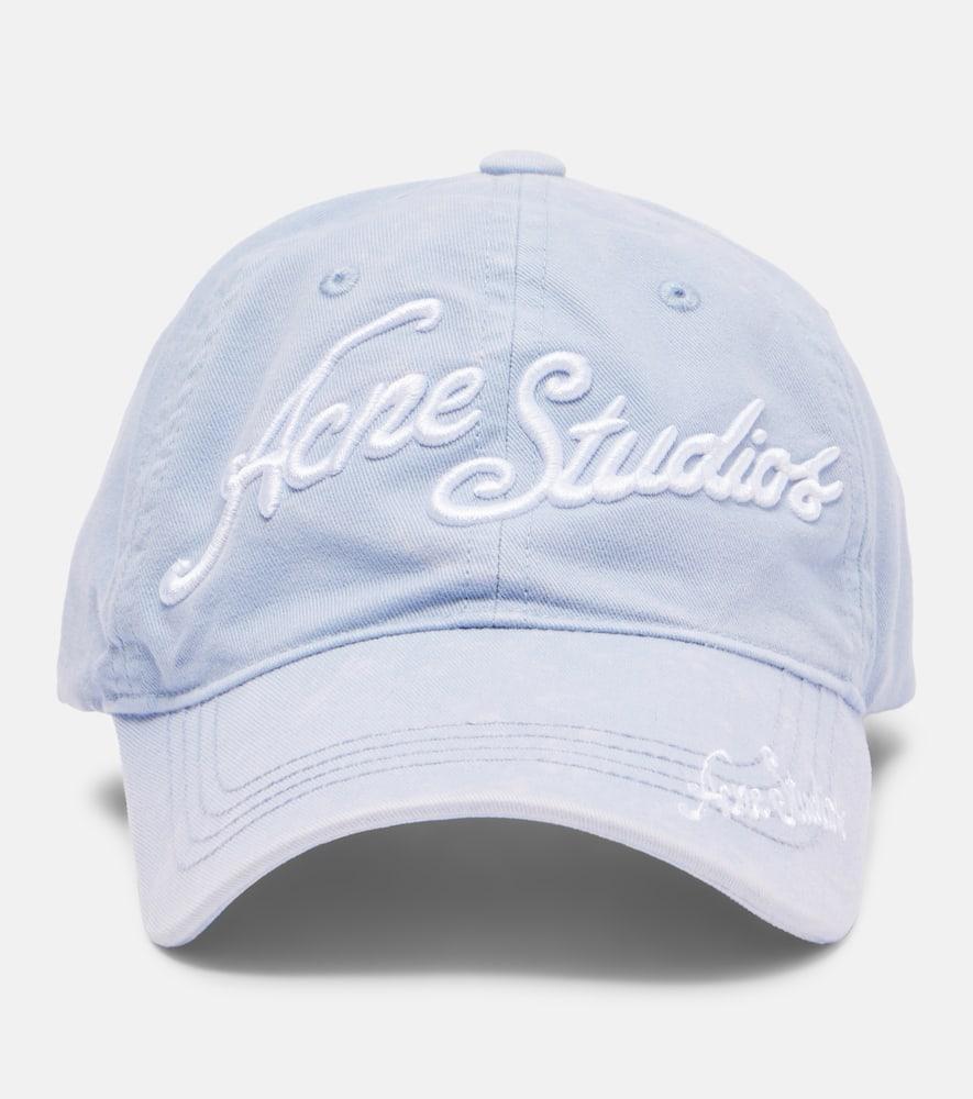acne studios logo denim baseball cap