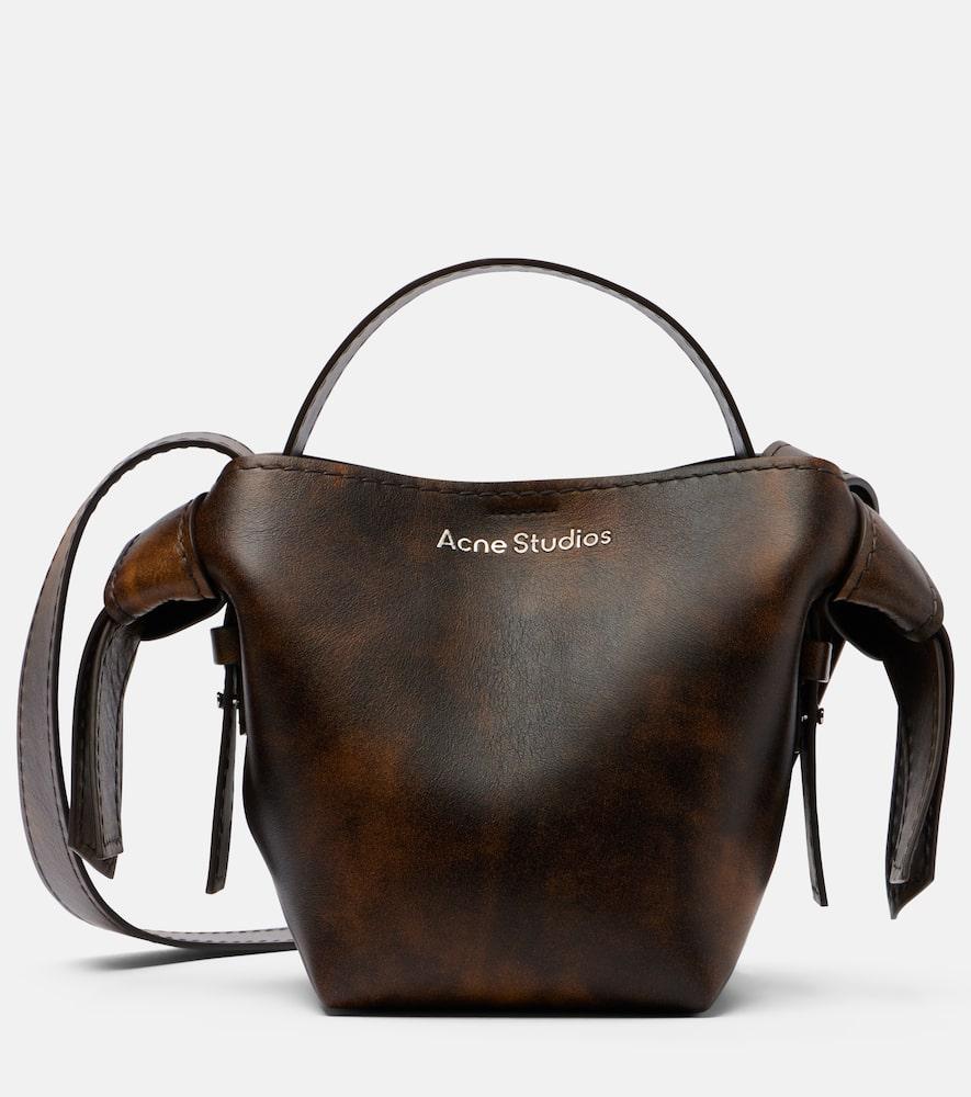 acne studios musubi mini leather shoulder bag