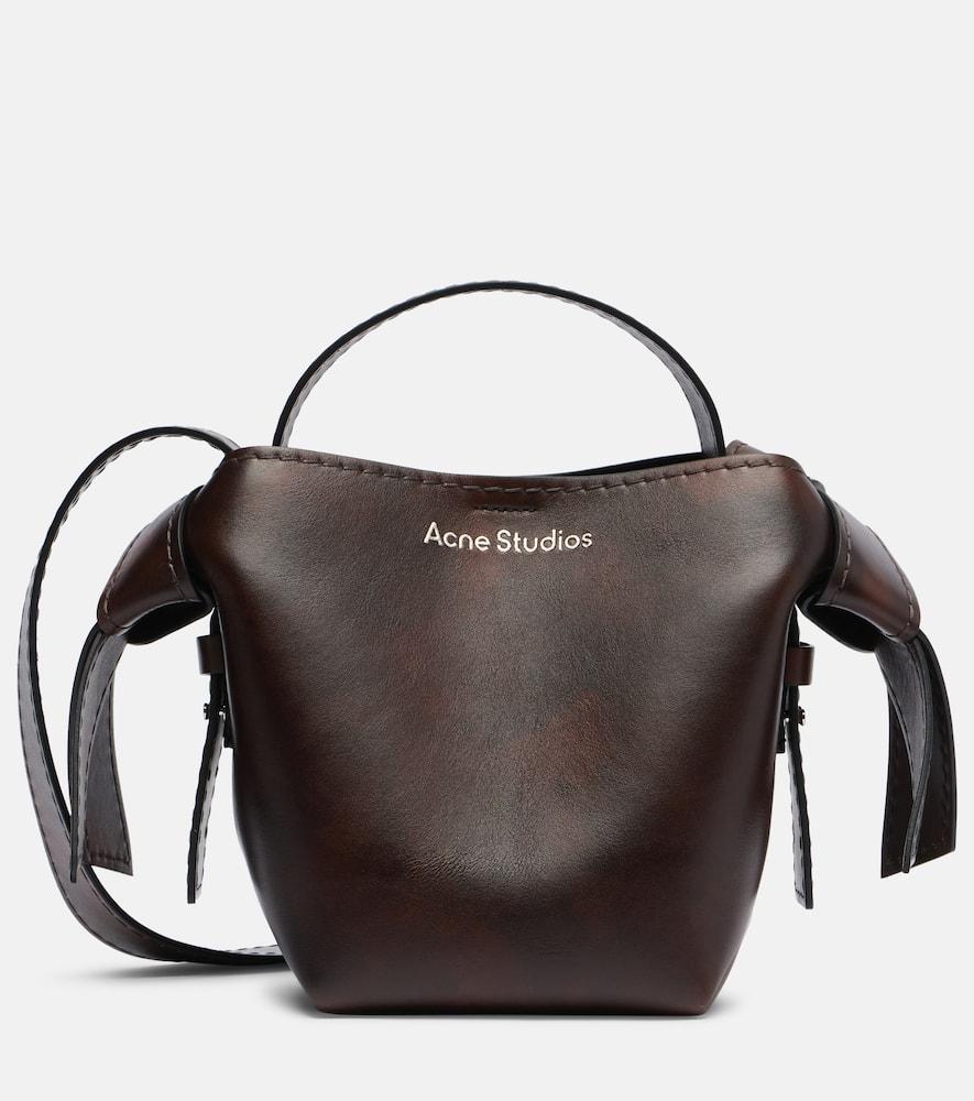 acne studios musubi small leather crossbody bag