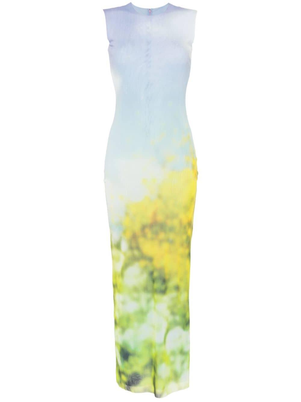 acne studios ombré-print midi dress