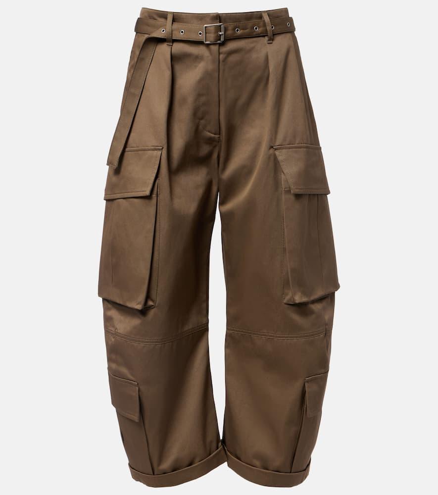 acne studios pama cropped cotton twill barrel