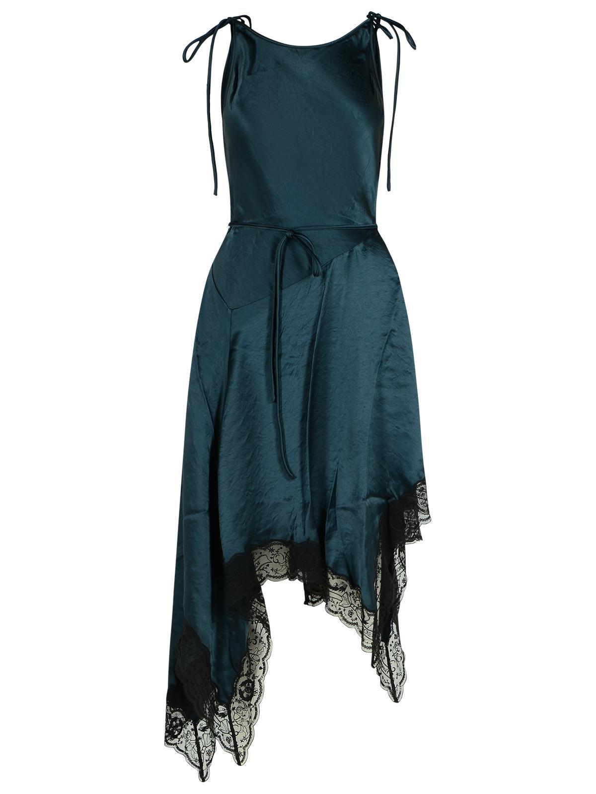 acne studios petrol blue acetate dress