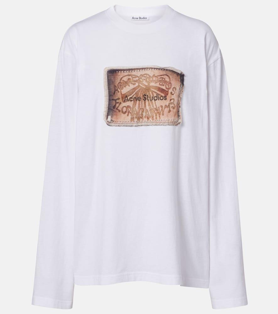 acne studios printed cotton jersey top