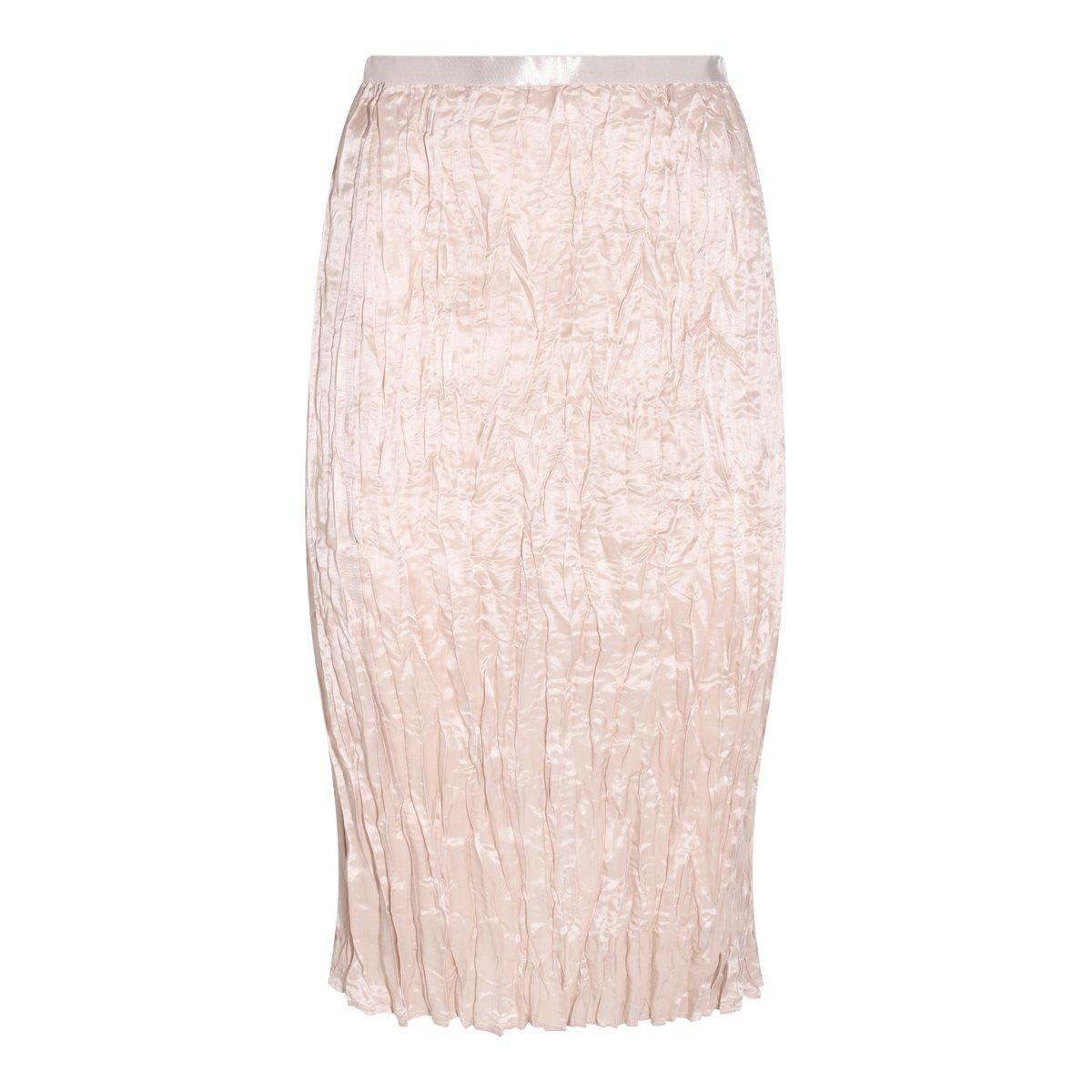 acne studios runched detailed satin skirt