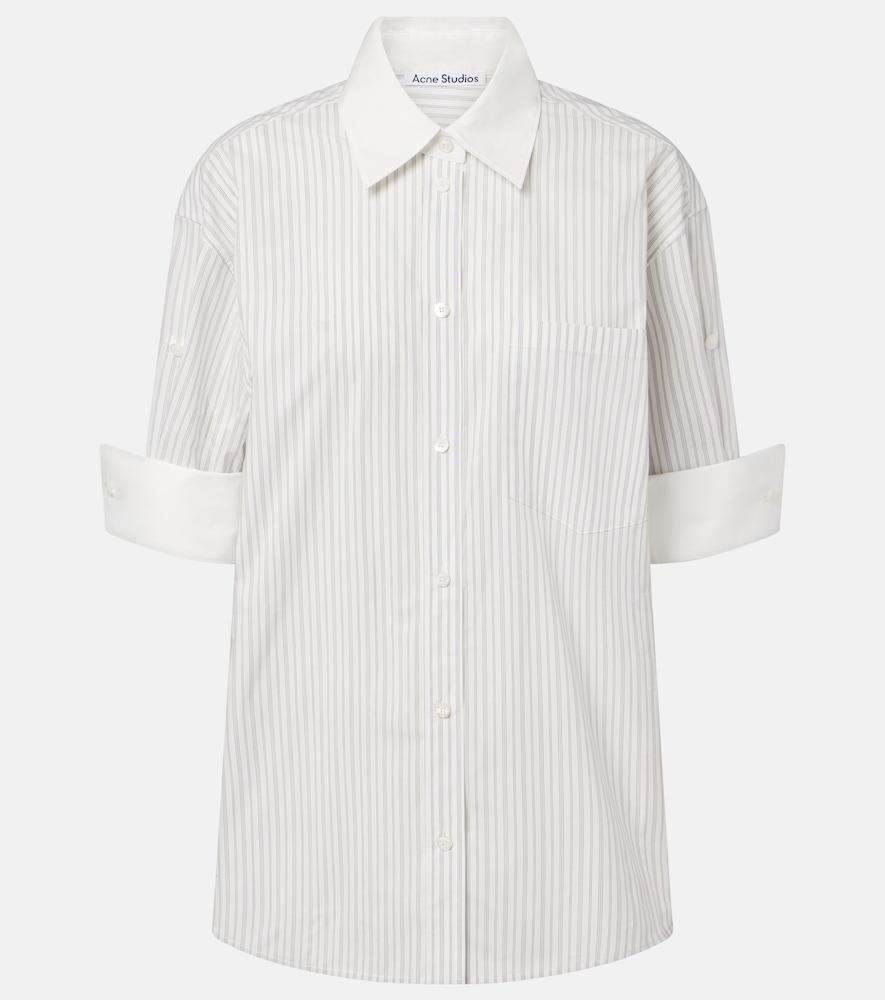acne studios striped cotton poplin shirt
