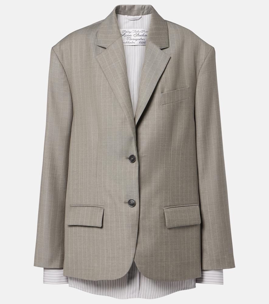 acne studios striped wool jacket