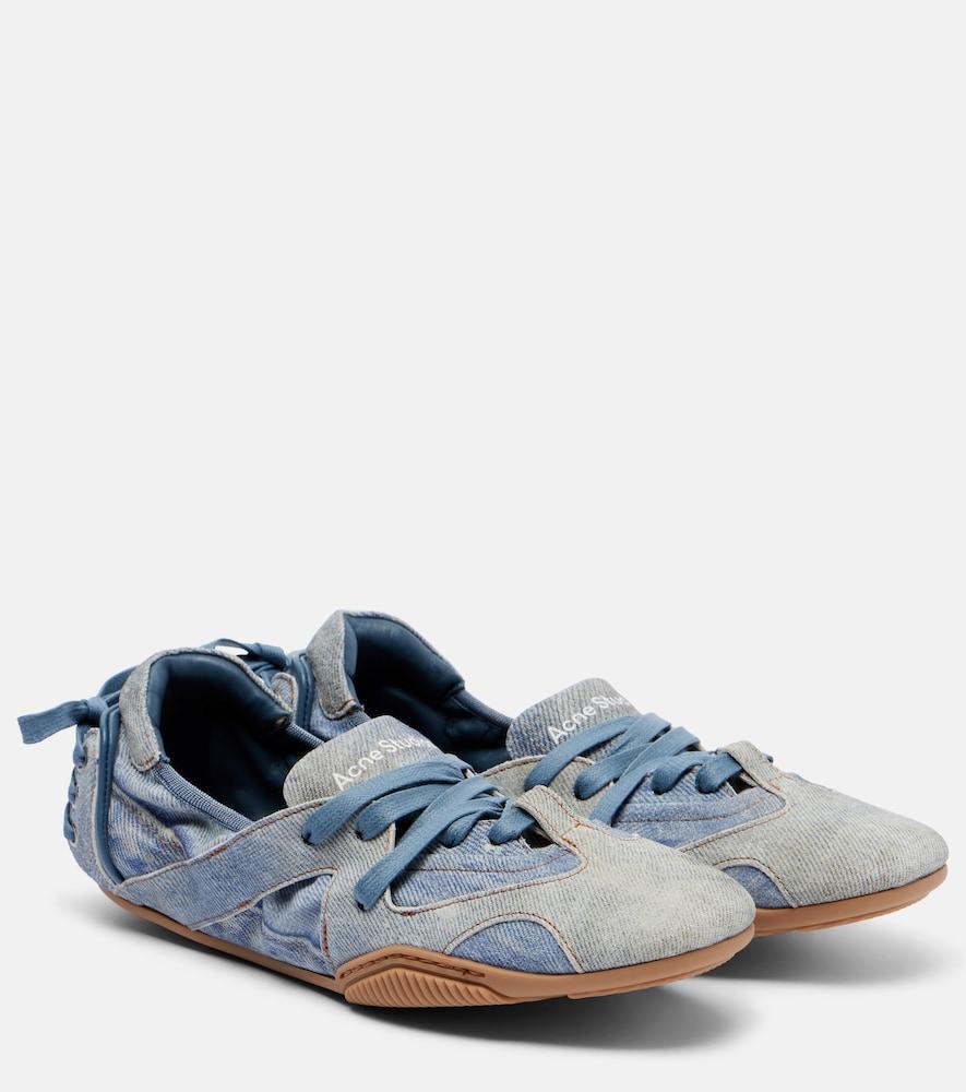 acne studios trompe l'ail leather flats