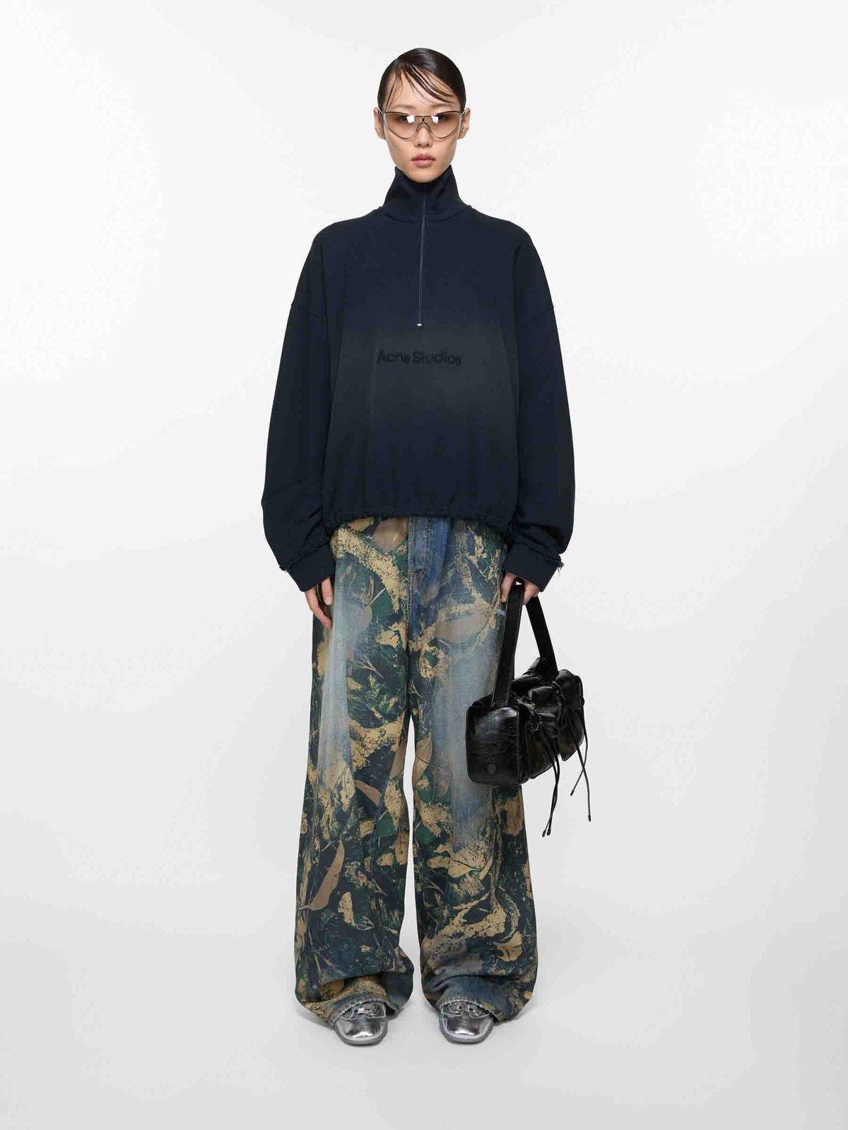 acne studios wide leg denim jeans