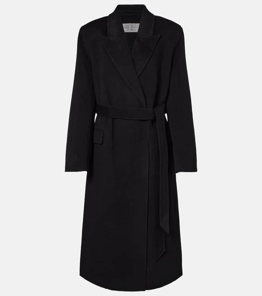 acne studios wool and cashmere wrap coat