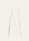 adaline seamed wool midi dress