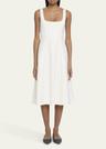 adaline seamed wool midi dress