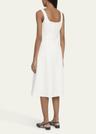 adaline seamed wool midi dress