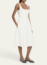 adaline seamed wool midi dress