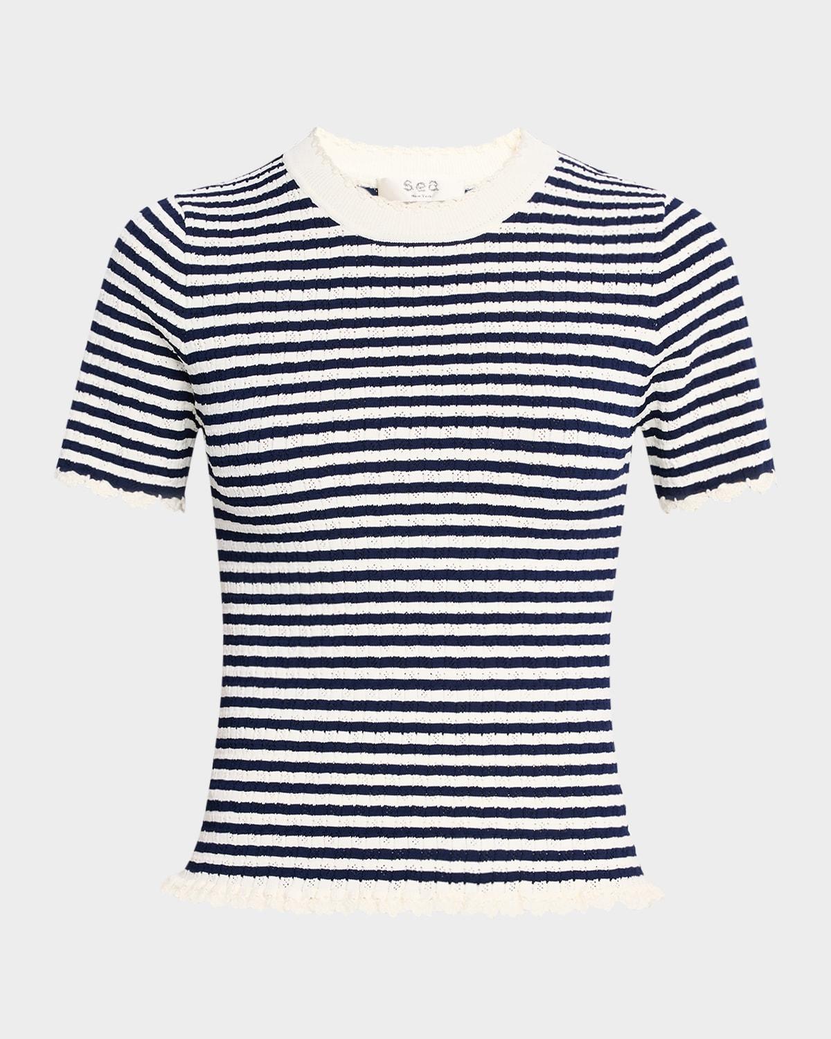 addy stripe knit tee