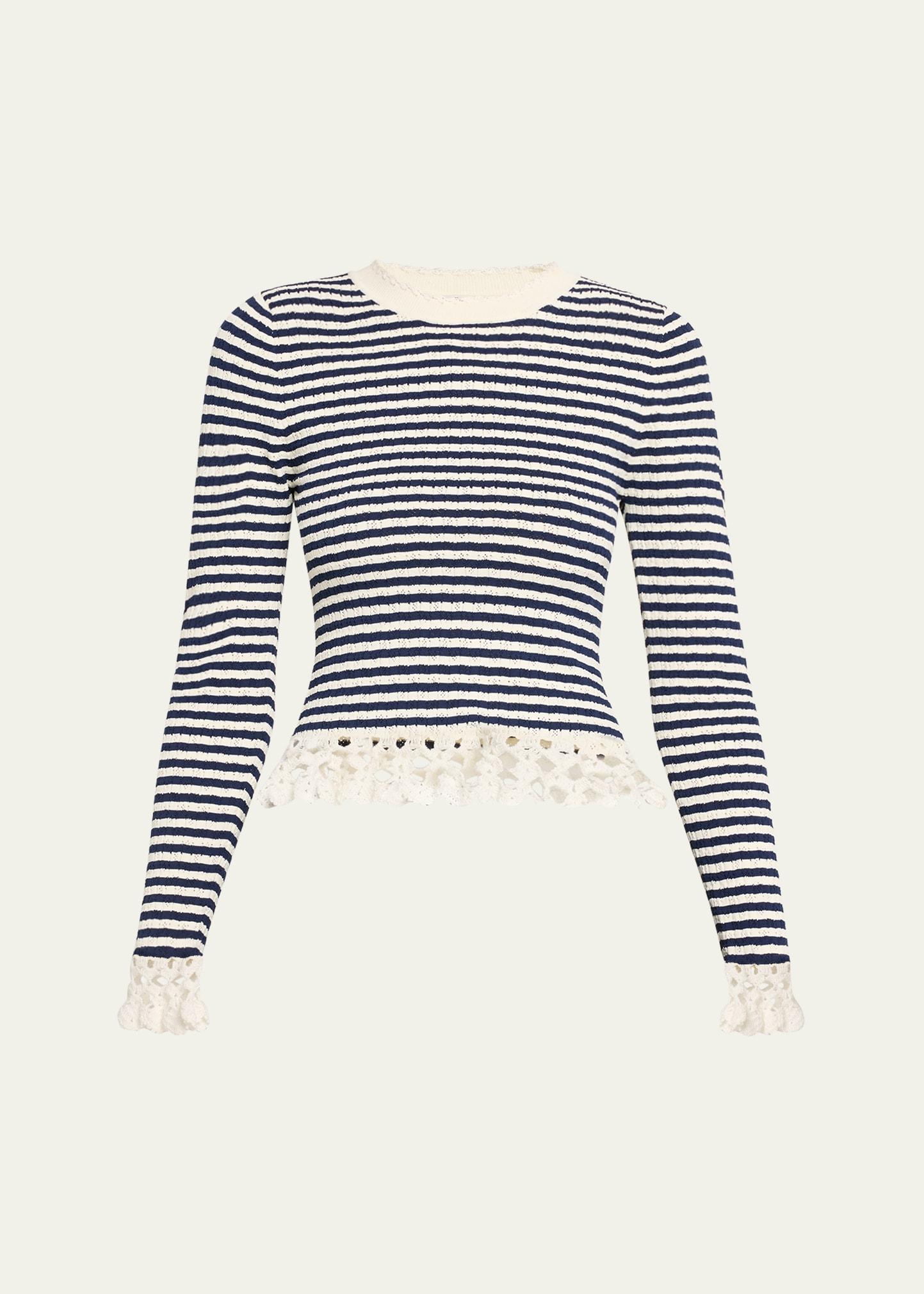 addy stripe long-sleeve top