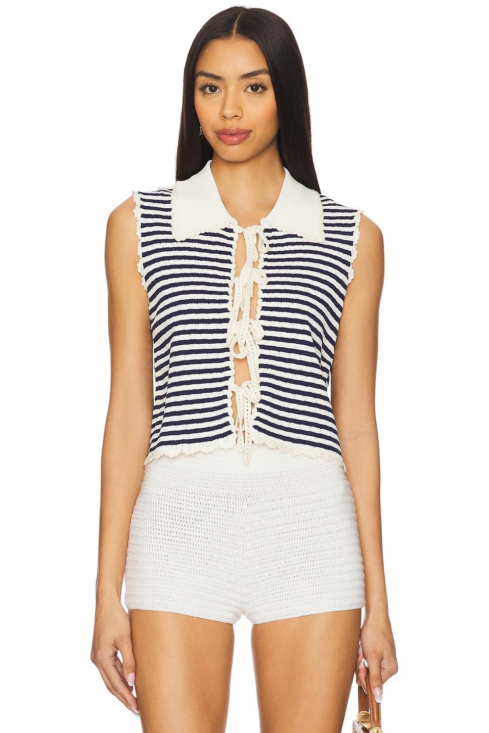 addy striped knit vest
