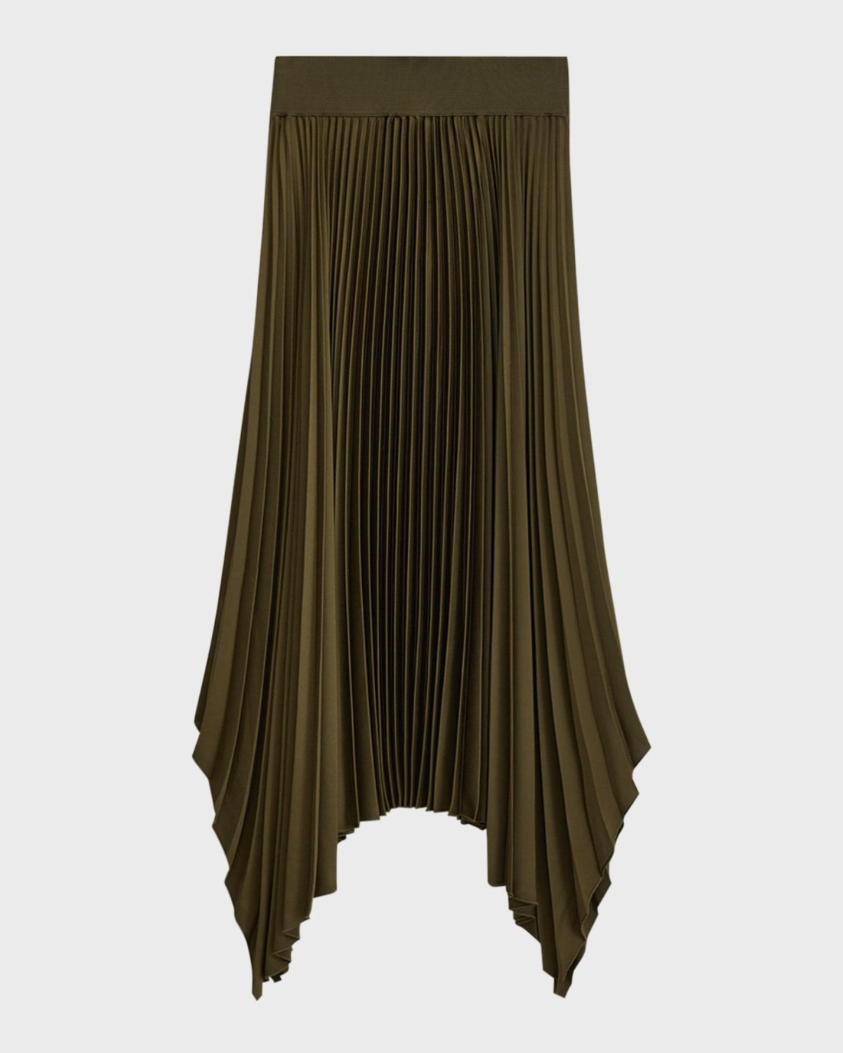 ade pleated handkerchief maxi skirt