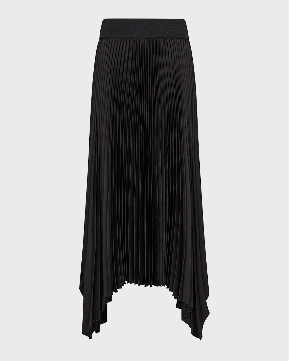 ade pleated handkerchief midi skirt
