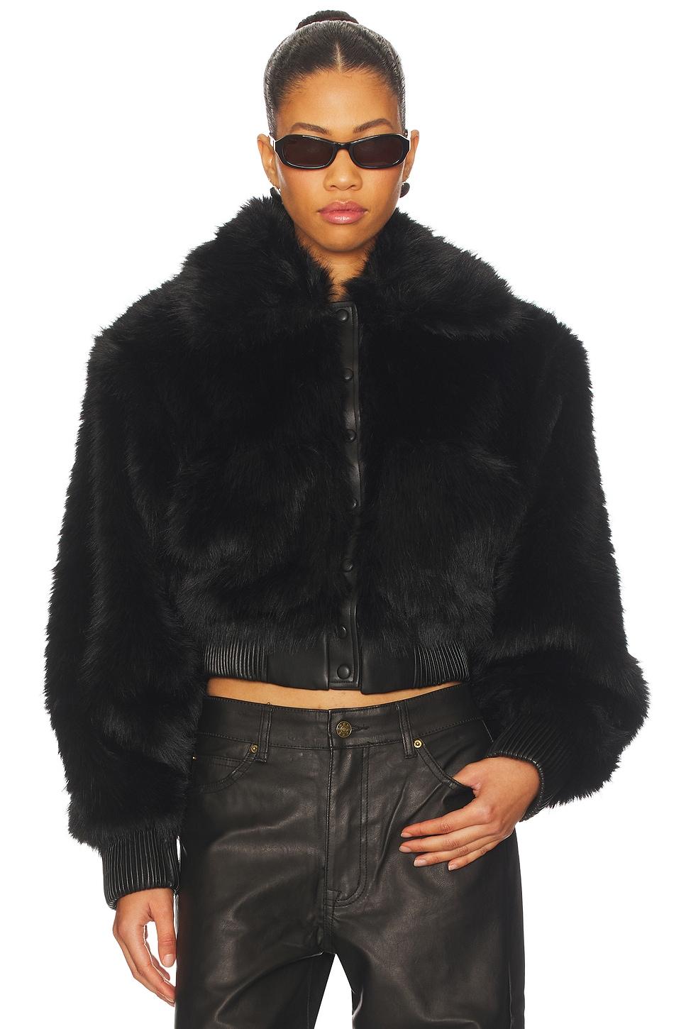 adelaide faux fur bomber jacket