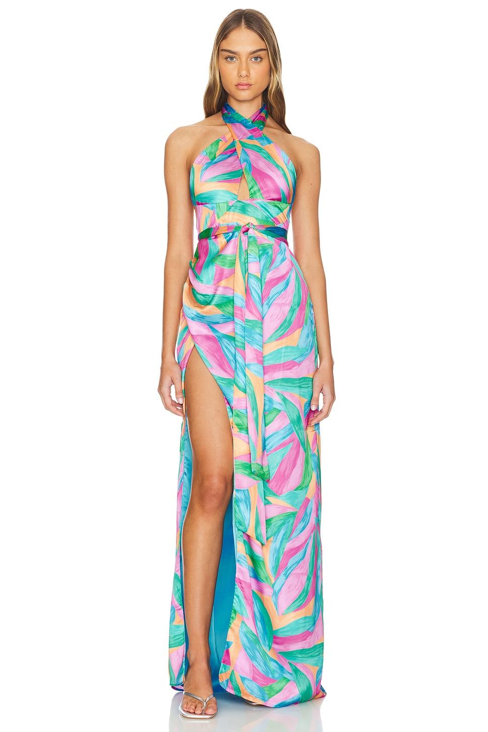 adele halter maxi dress