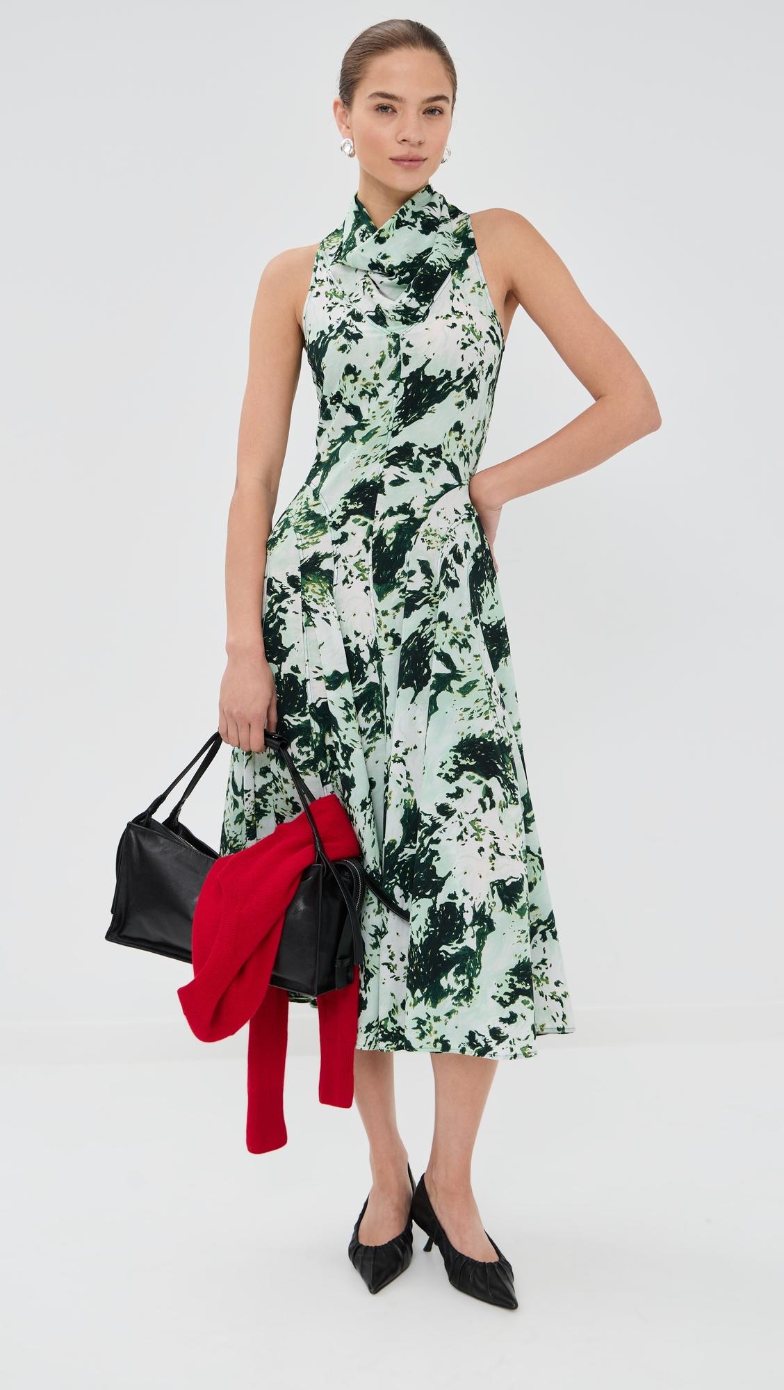 adelide dress in printed silk viscose