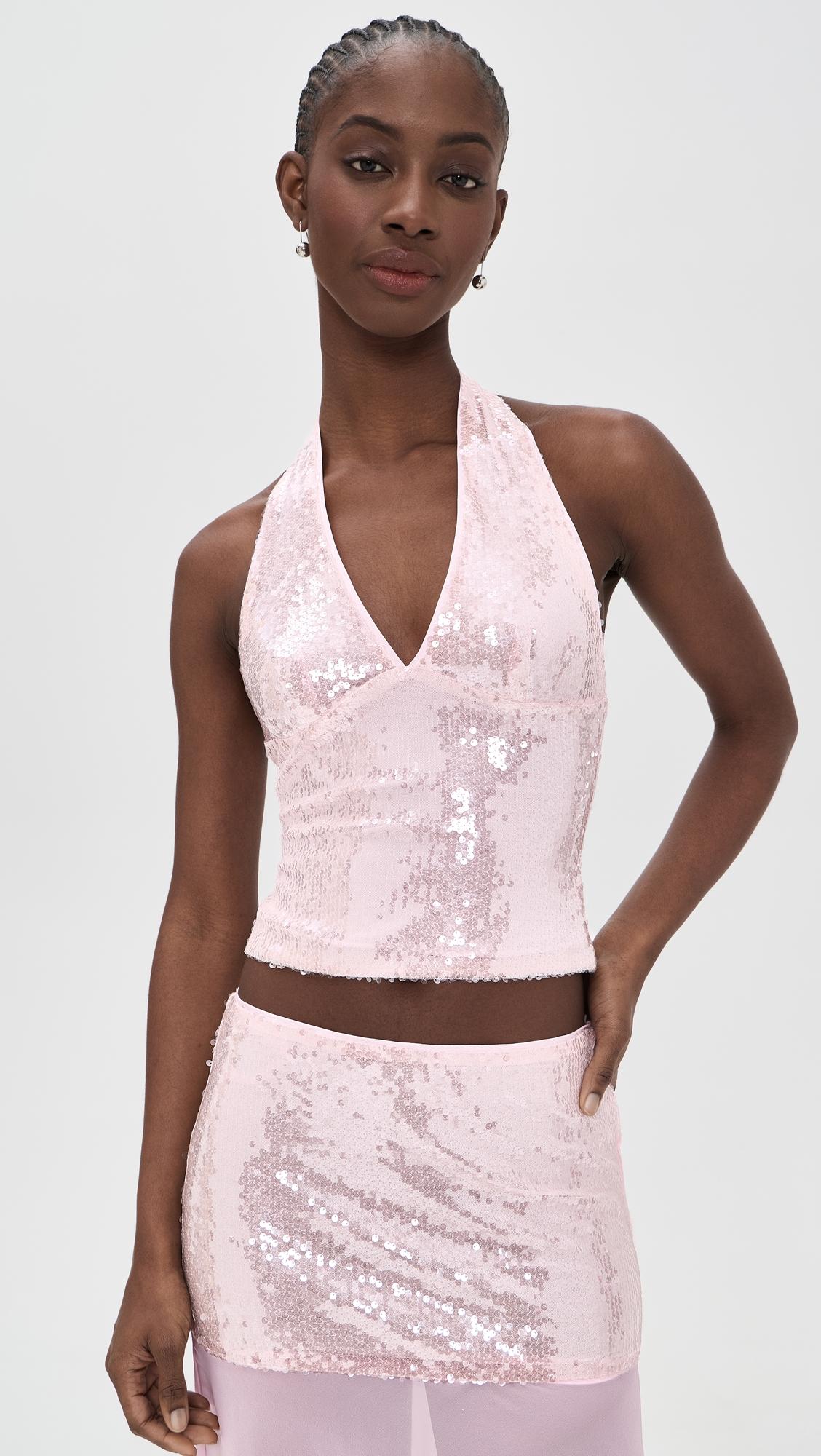 adeluna deep plunge halter top