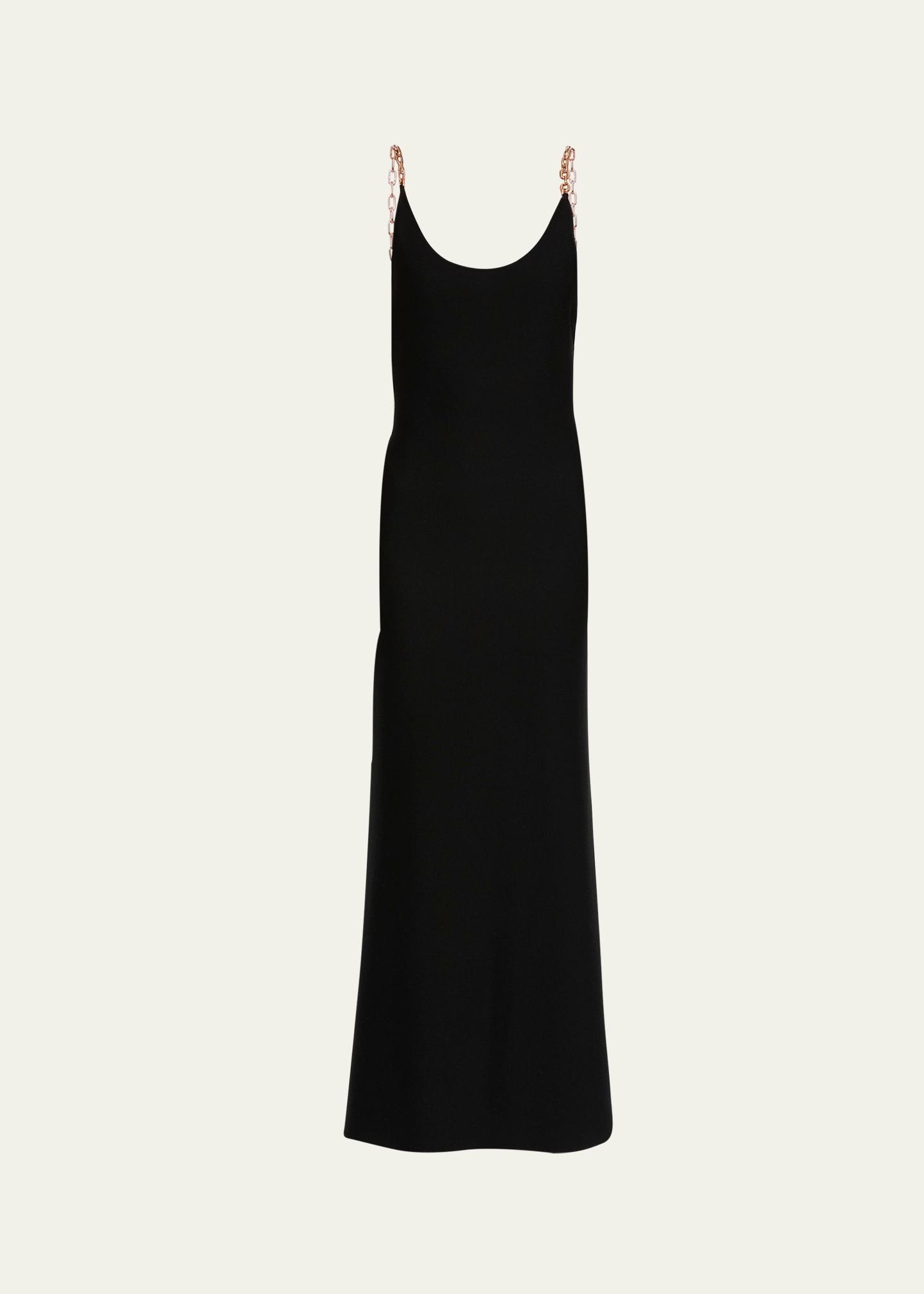 adeona long chain-strap dress