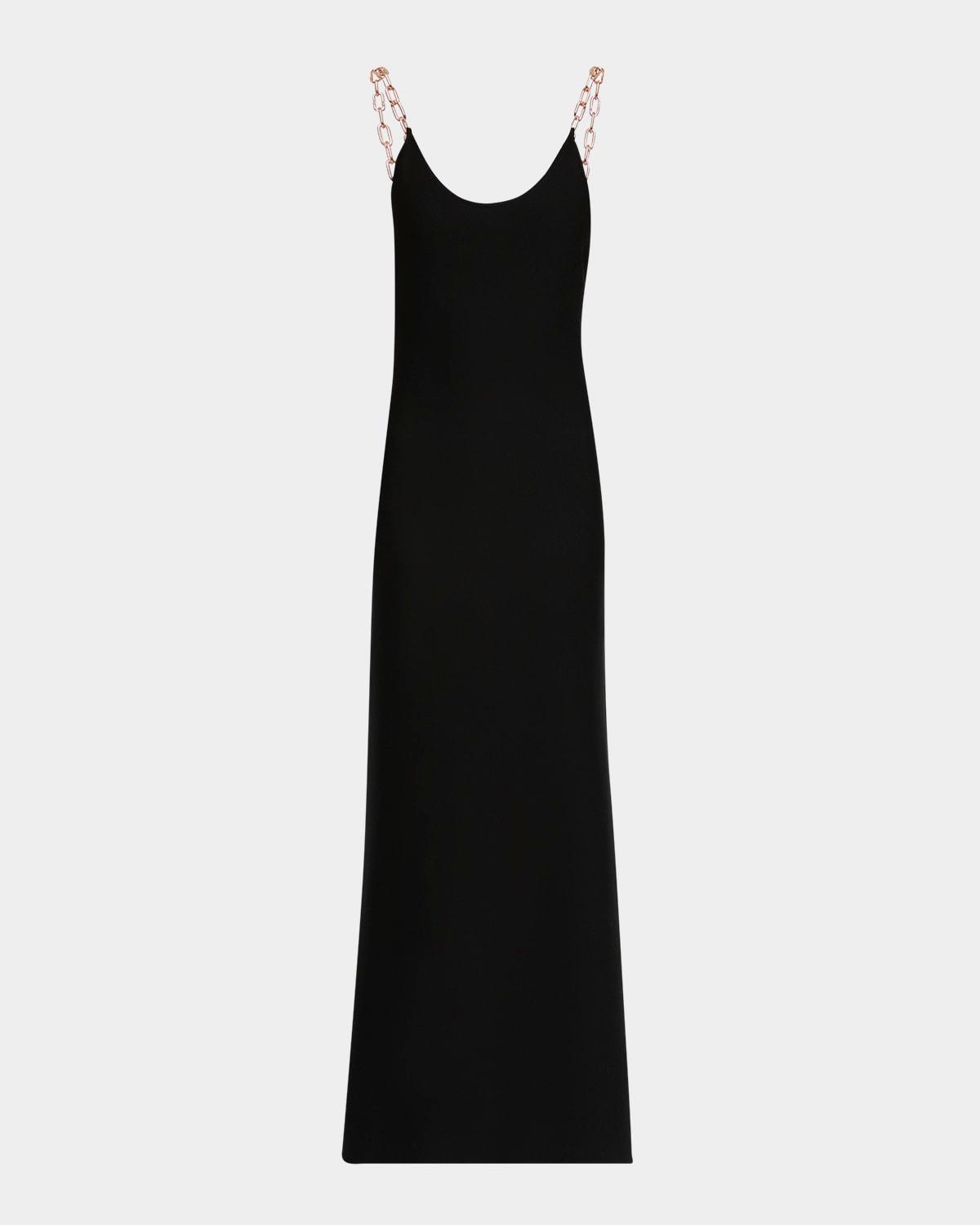 adeona long chain-strap dress