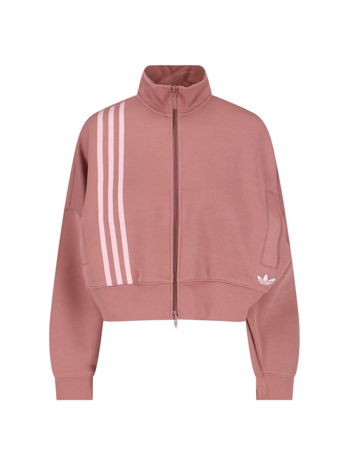 adidas 'off placed 3 stripes' zipped sweatshirt