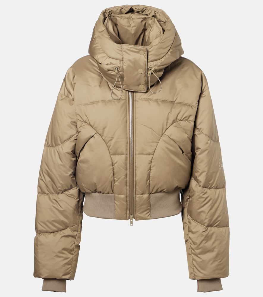 adidas by stella mccartney hooded cropped jacket