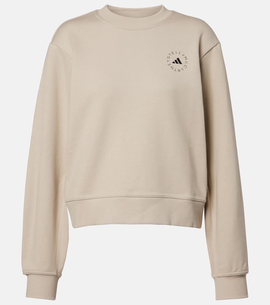 adidas by stella mccartney logo cotton sweatshirt