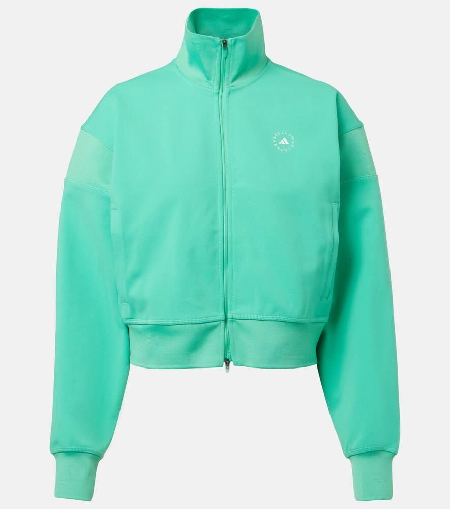adidas by stella mccartney logo cropped jacket