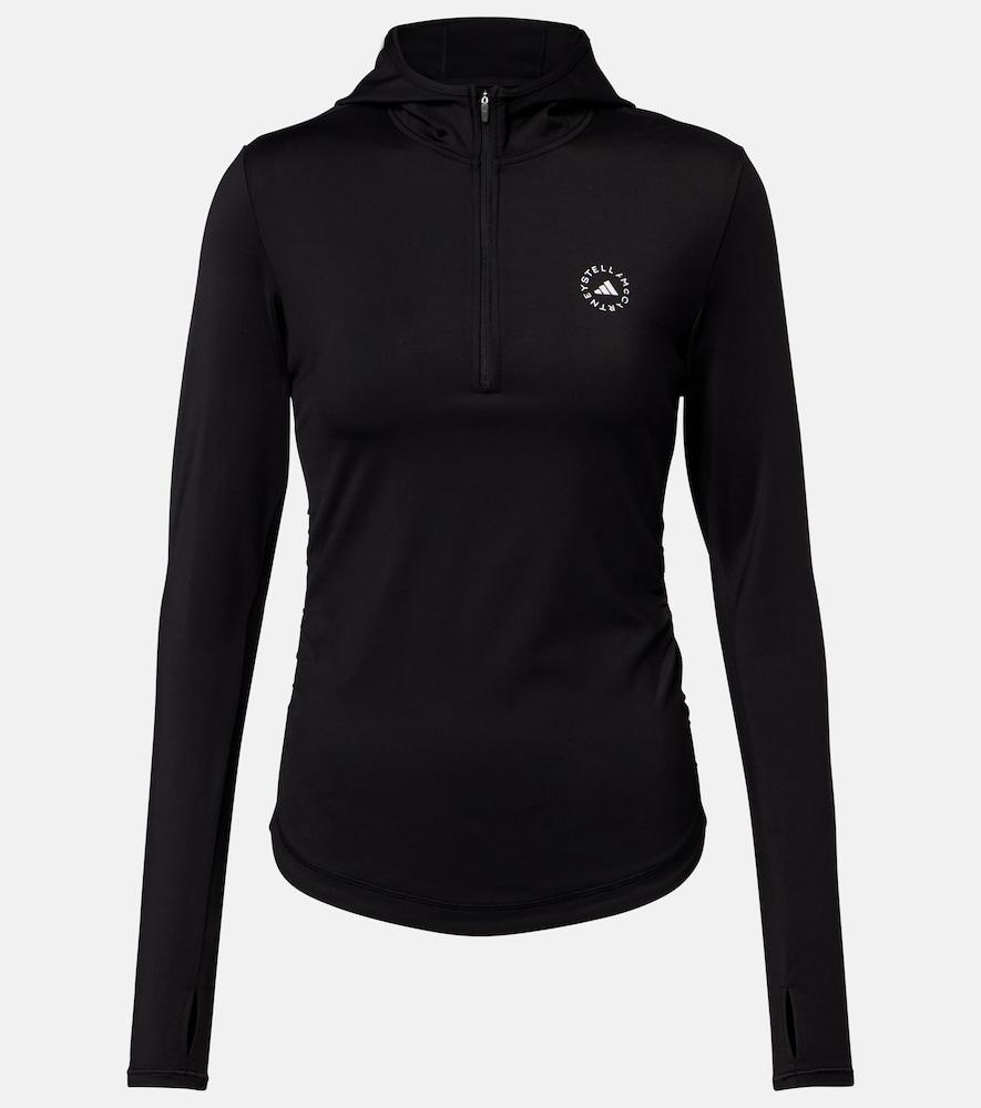 adidas by stella mccartney logo hooded zip