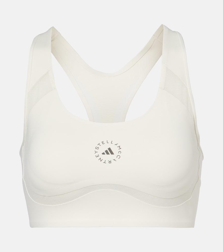 adidas by stella mccartney logo padded sports bra