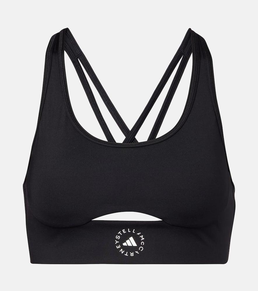 adidas by stella mccartney logo padded sports bra