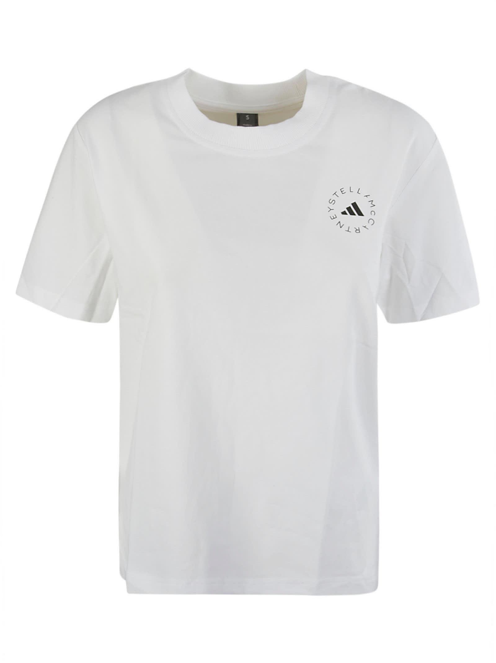 adidas by stella mccartney logo printed crewneck t-shirt