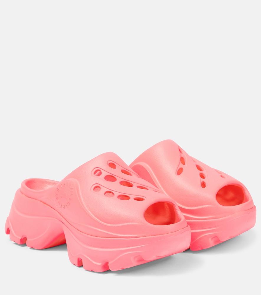 adidas by stella mccartney logo rubber clogs