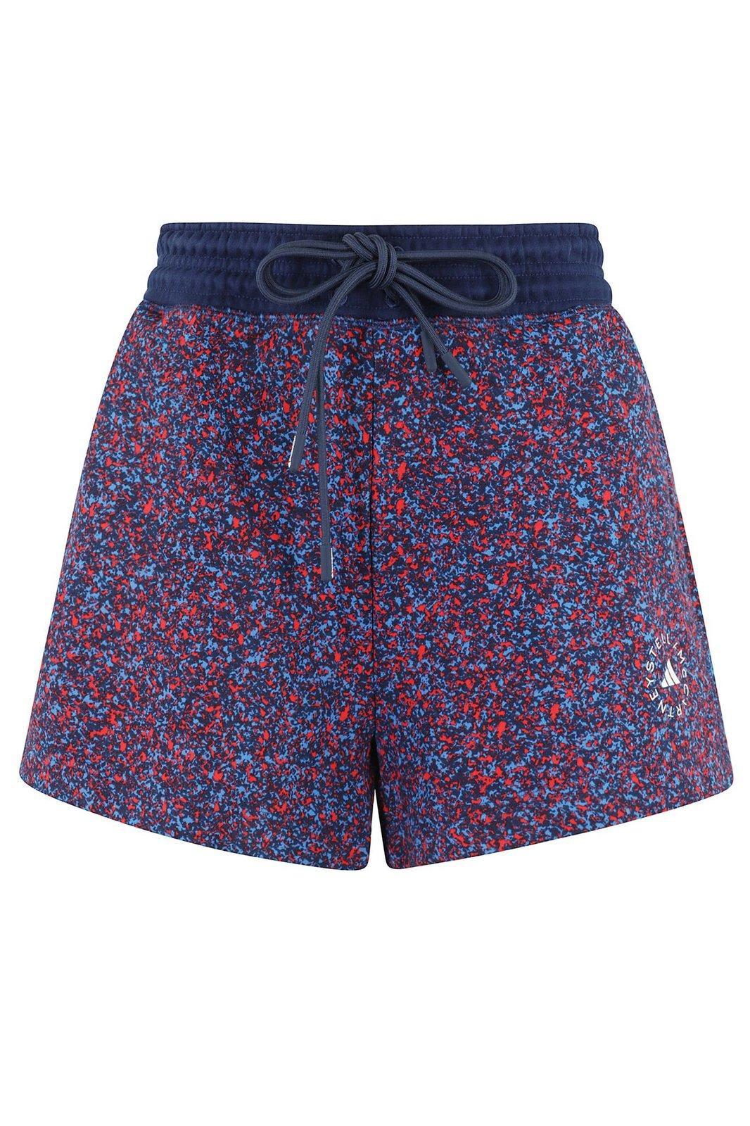 adidas by stella mccartney printed terry shorts