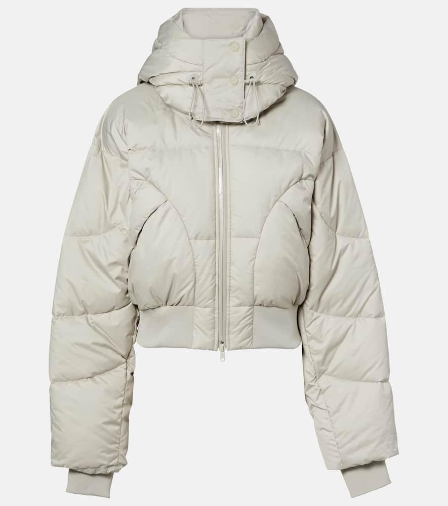 adidas by stella mccartney quilted cropped puffer jacket