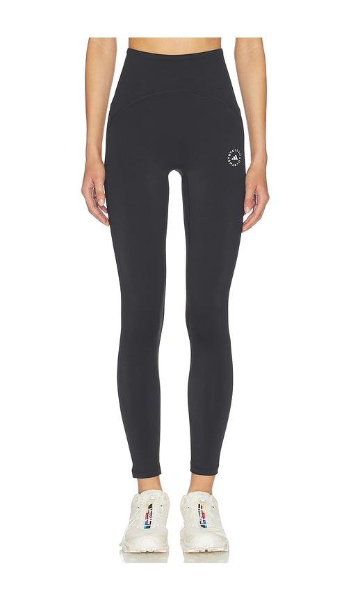 adidas by stella mccartney studio ruched legging in black.